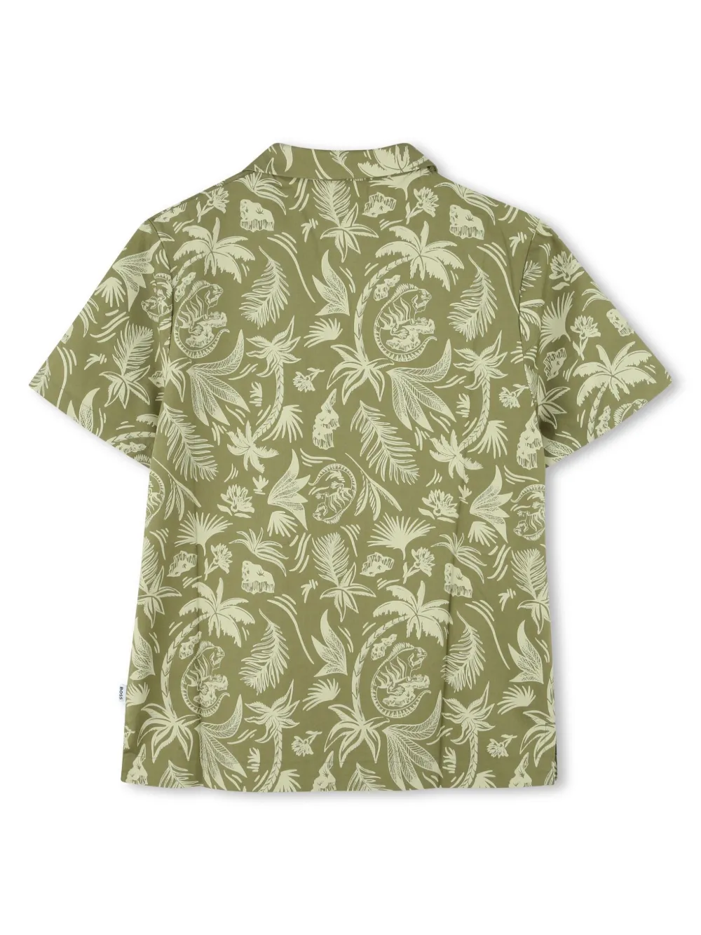 BOSS Kidswear Katoenen shirt met print - Groen