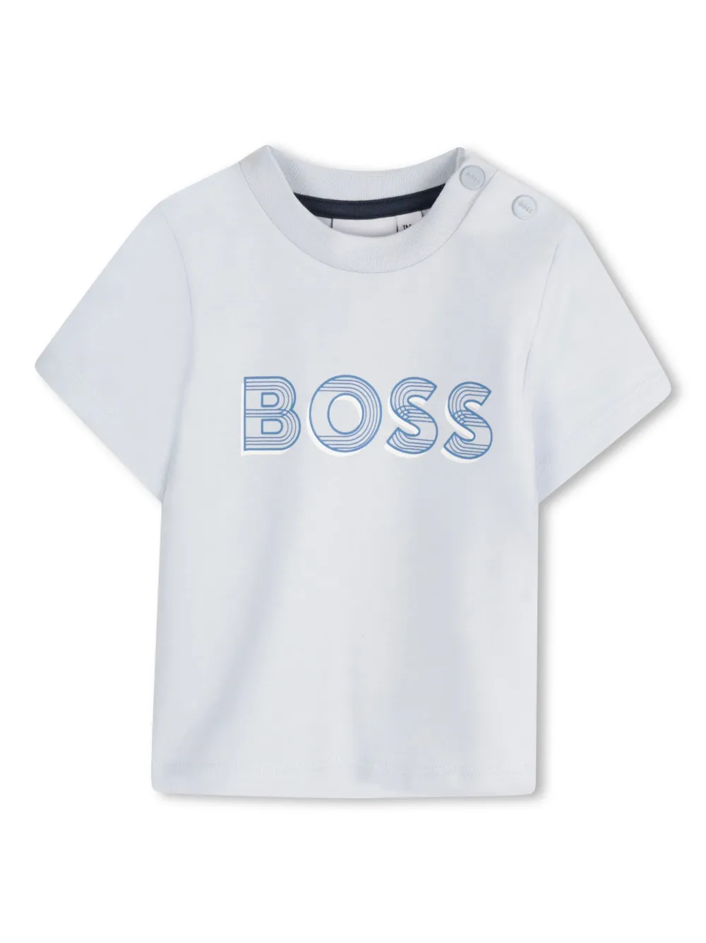 BOSS Kidswear T-shirt met logoprint Blauw