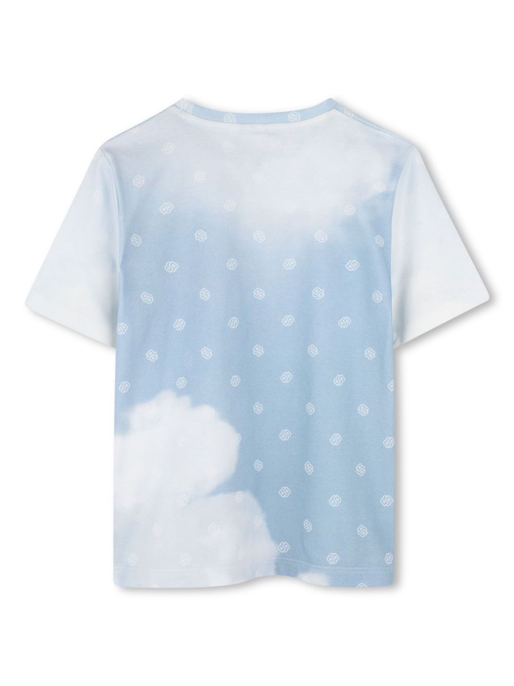 BOSS Kidswear Katoenen T-shirt met logoprint - Blauw