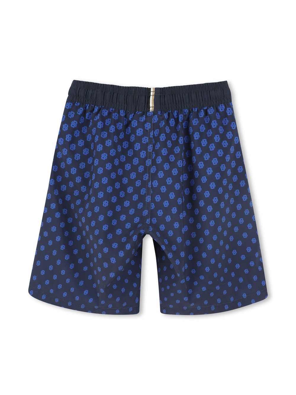 BOSS Kidswear monogram-print swim shorts - Blue