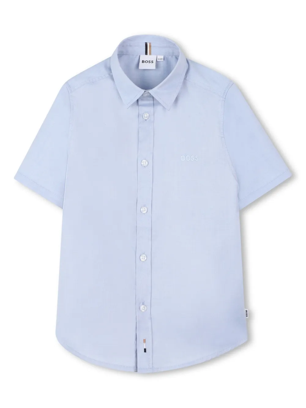 BOSS Kidswear Katoenen shirt Blauw