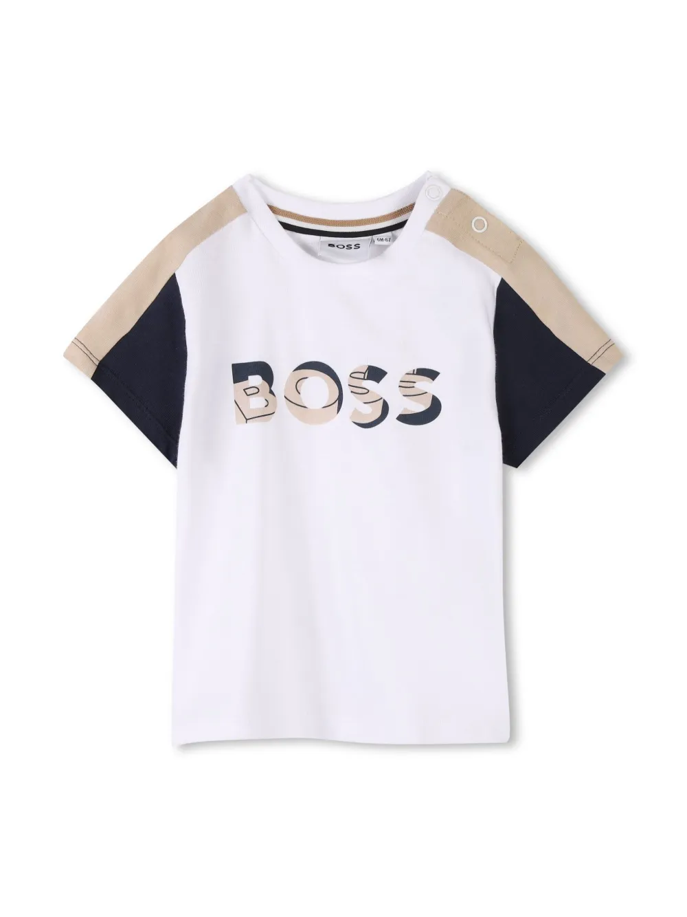 BOSS Kidswear T-shirt en shorts met logoprint Wit