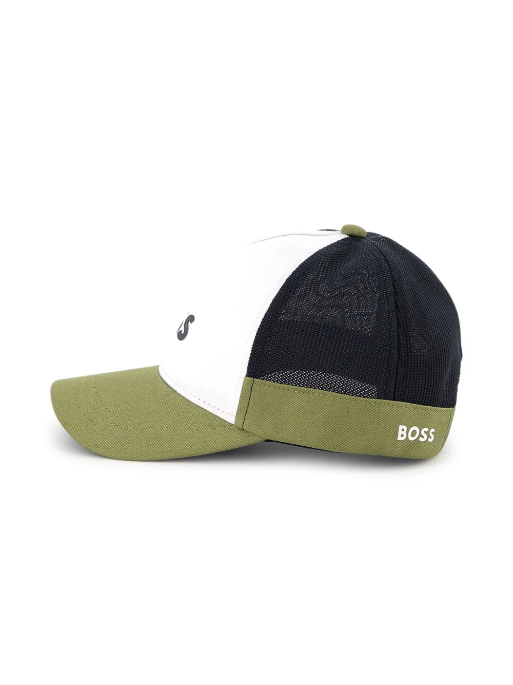 BOSS Kidswear Honkbalpet met logo-applicatie Groen