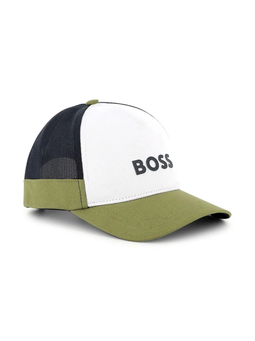 BOSS Kidswear Honkbalpet met logo-applicatie Groen