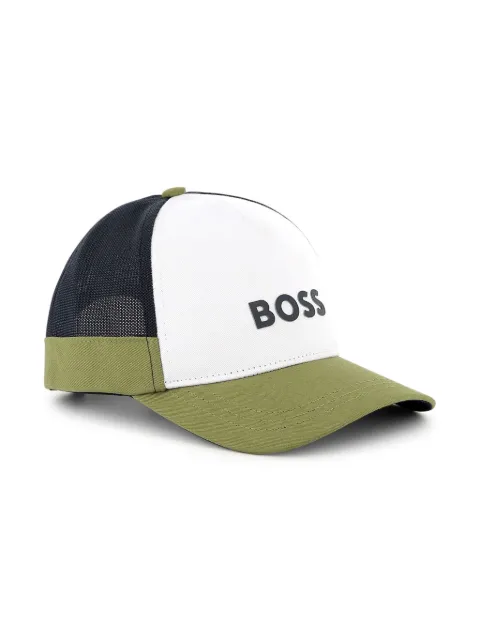 BOSS Kidswear logo applique baseball cap