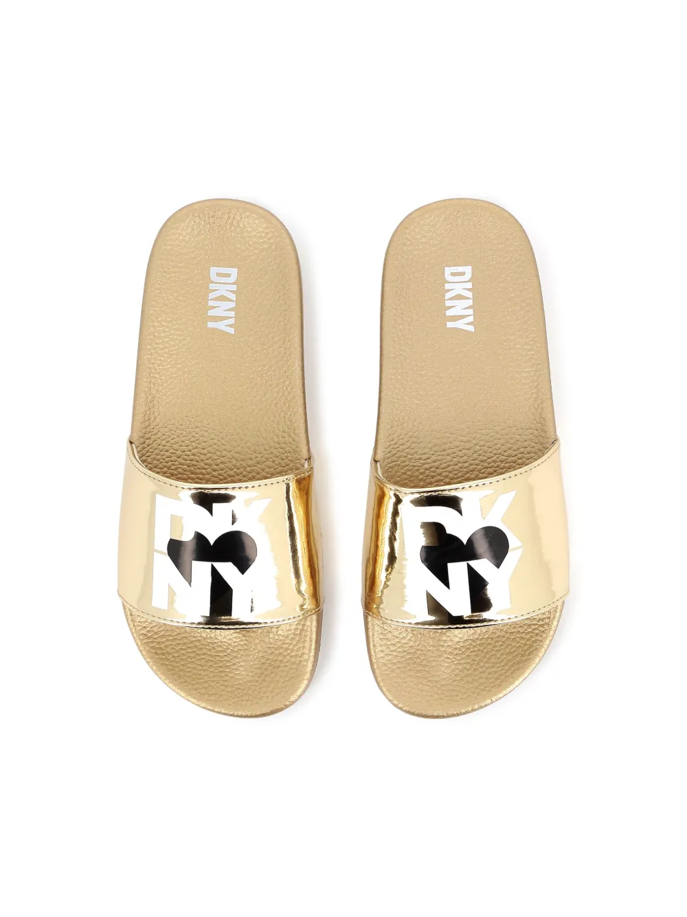 Dkny Kids Sandalen met logoprint Goud