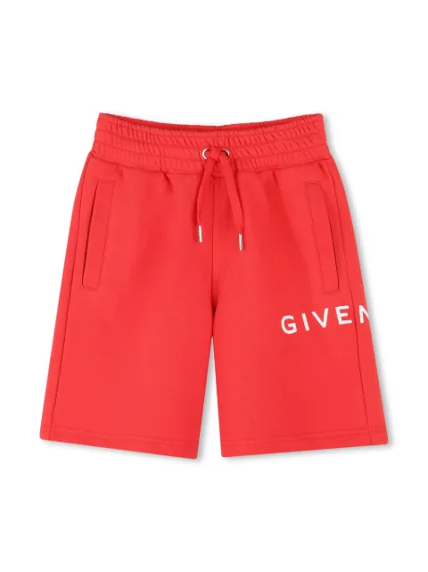 Givenchy Kids logo-print fleece shorts 