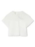 Chloé Kids poplin-texture blouse - White