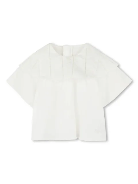 Chloé Kids blusa texturizada de popelina