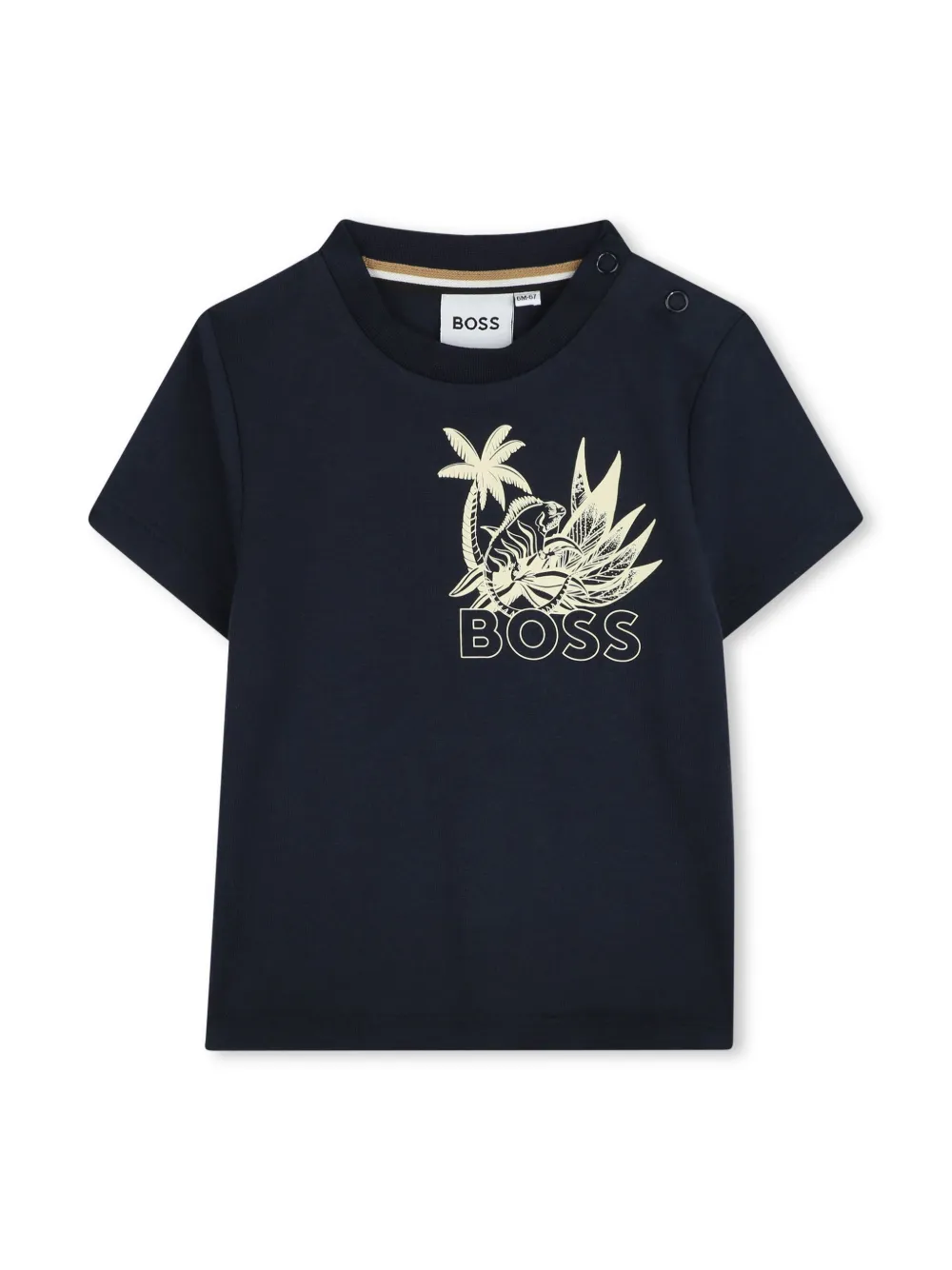 BOSS Kidswear T-shirt en shorts met print Blauw