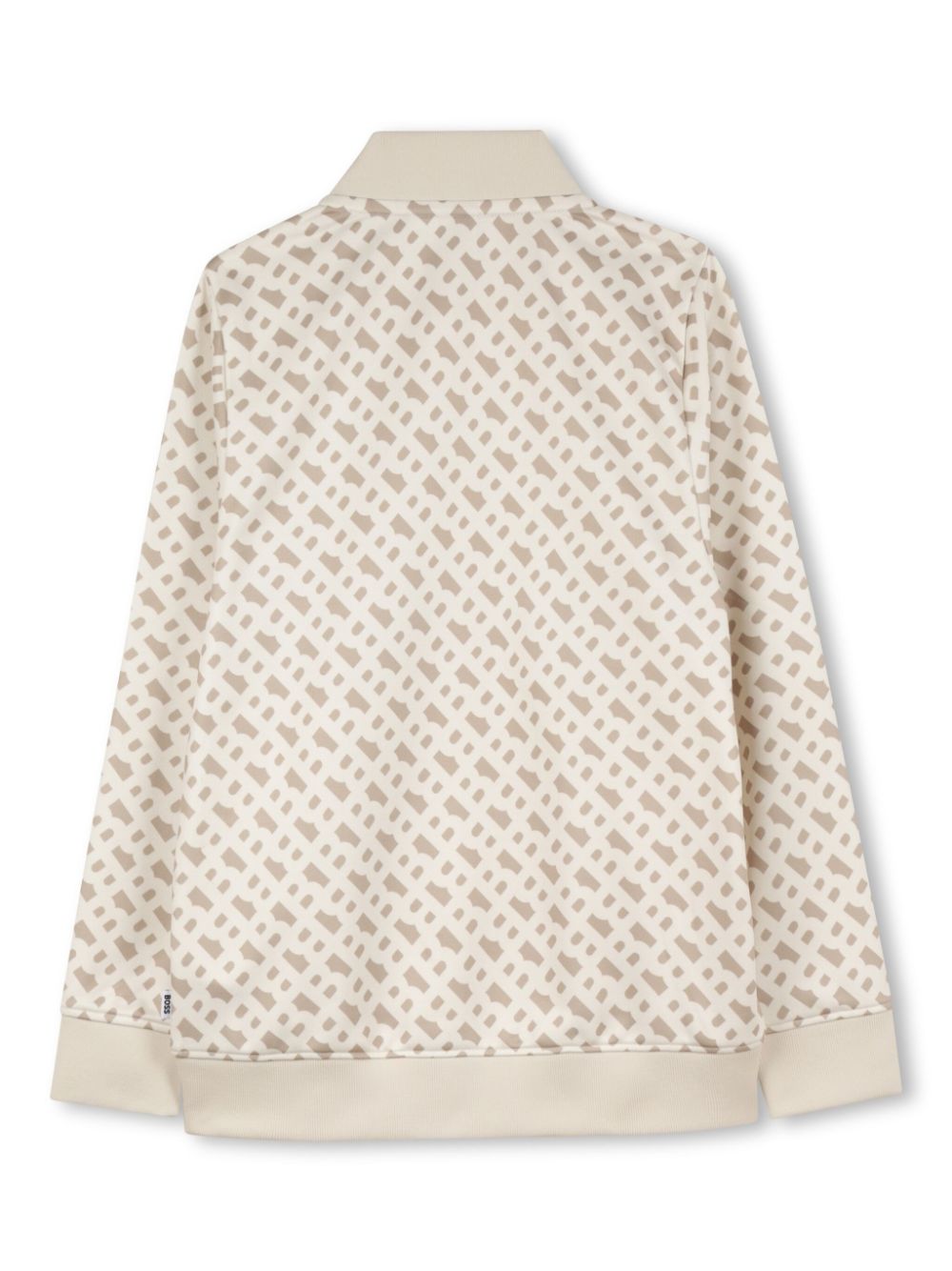 BOSS Kidswear Sweater met logoprint - Beige