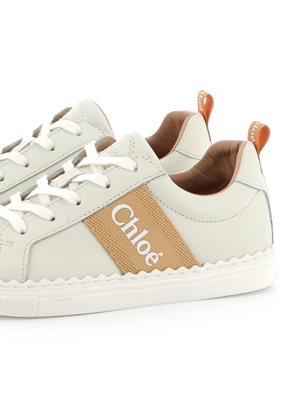 Chloé Kids logo-print sneakers Grey