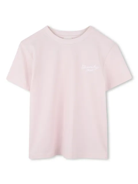 Givenchy Kids تيشيرت قطن مطرز بشعار الماركة
