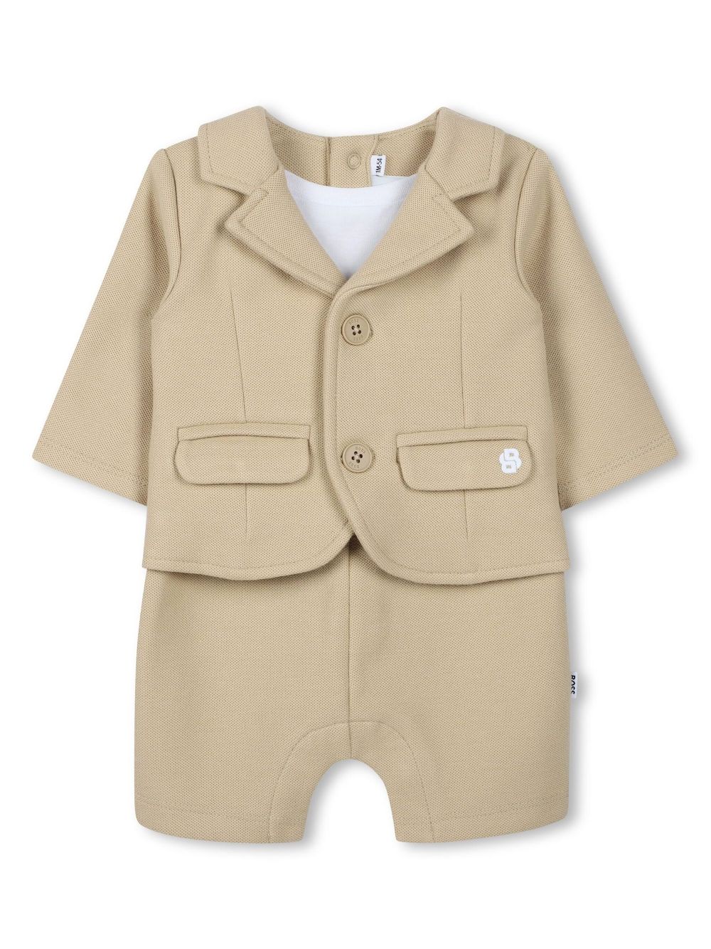 BOSS Kidswear buttoned-up romper - Neutrals