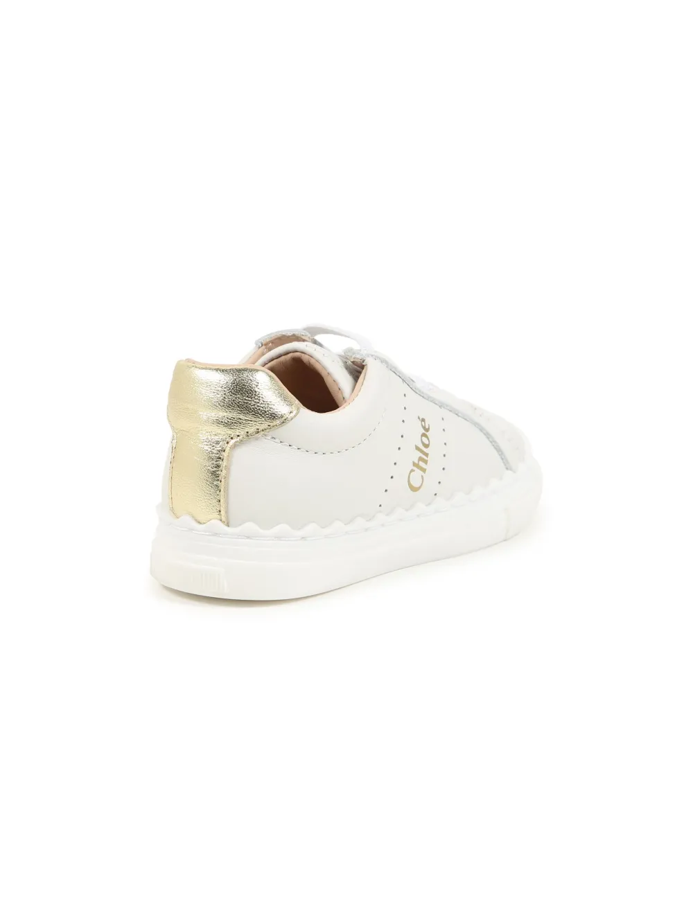 Chloé Kids logo-print sneakers White