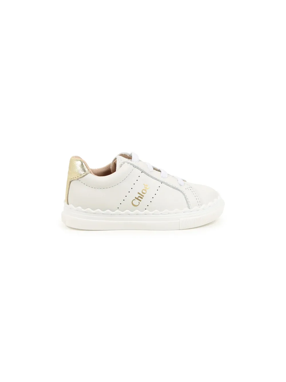 Chloé Kids logo-print sneakers White