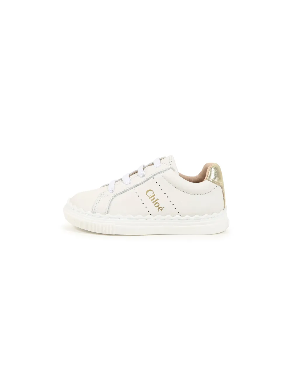 Chloé Kids logo-print sneakers White