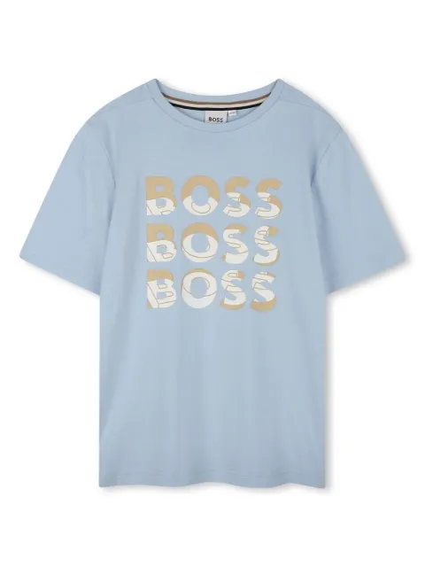 BOSS Kidswear logo-print cotton T-shirt