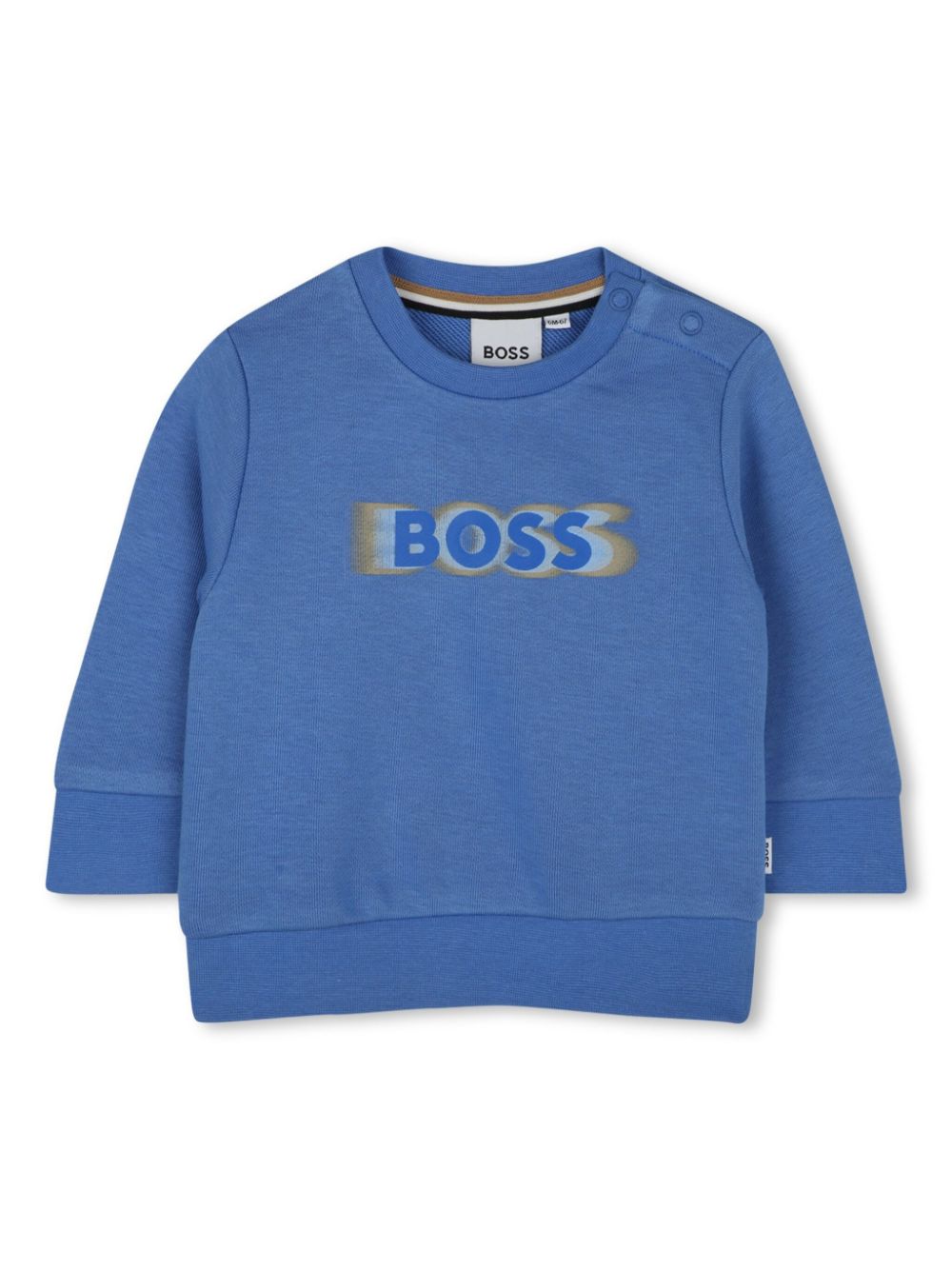 BOSS Kidswear Sweater met logoprint Blauw