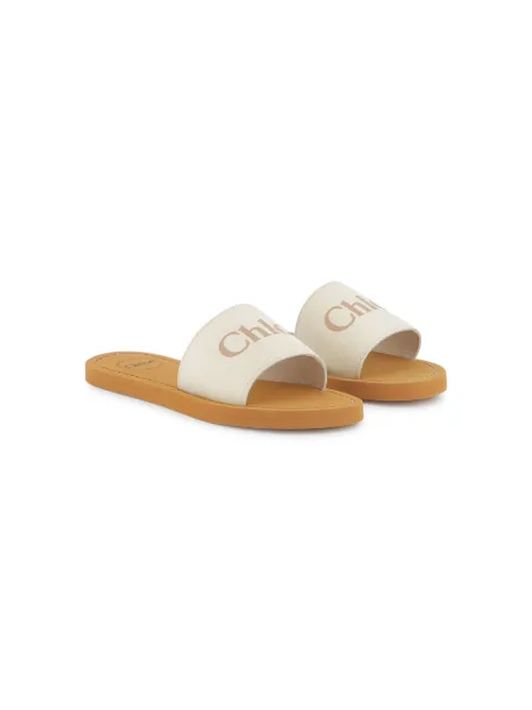 Chloé Kids tongs à logo imprimé