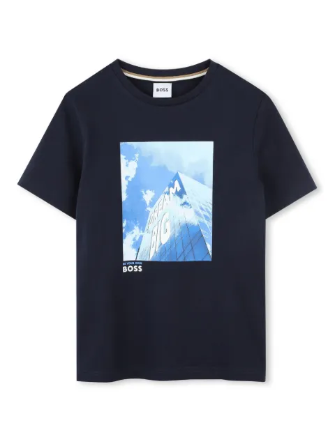 BOSS Kidswear logo-graphic cotton T-shirt