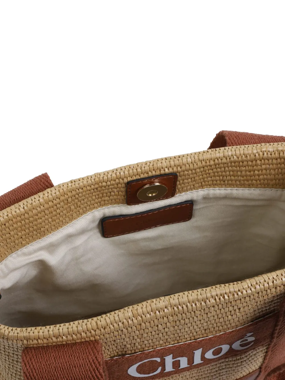 Shop Chloé Logo Shoulder Bag In Neutrals