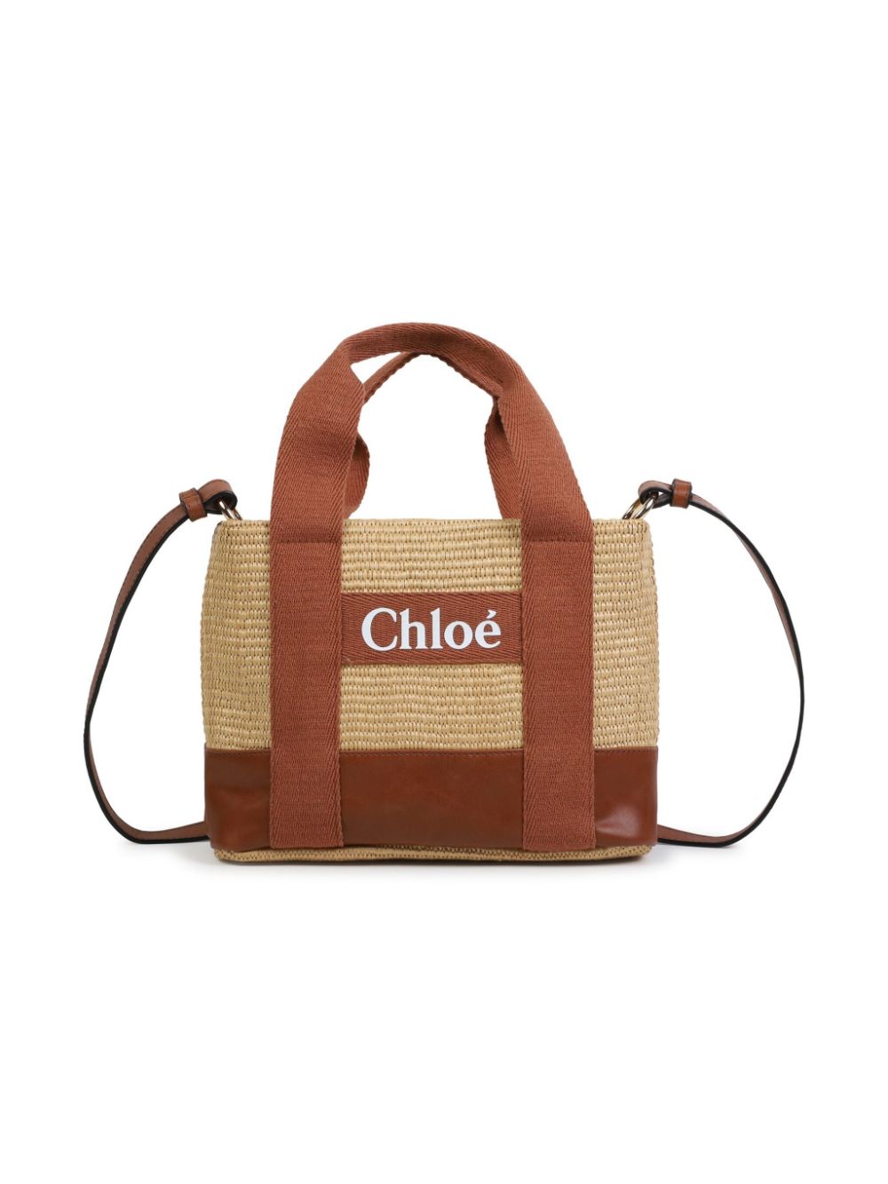 Chloé Kids logo shoulder bag - Neutrals