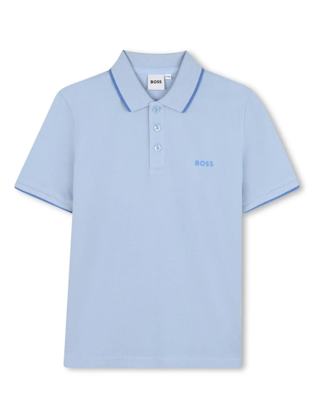 BOSS Kidswear Poloshirt met korte mouwen Blauw