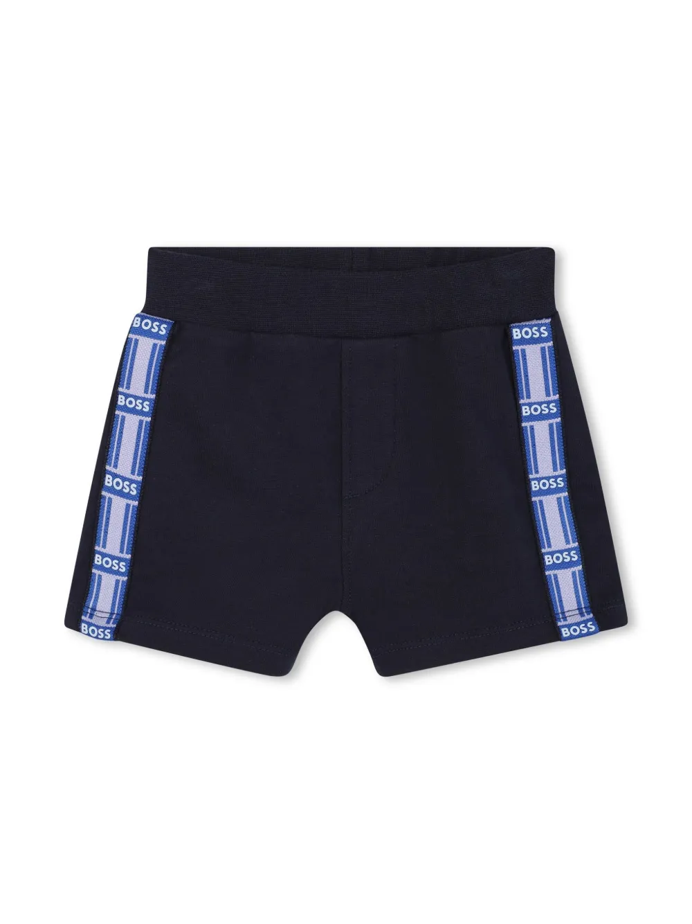 BOSS Kidswear T-shirt en shorts met logoprint Blauw