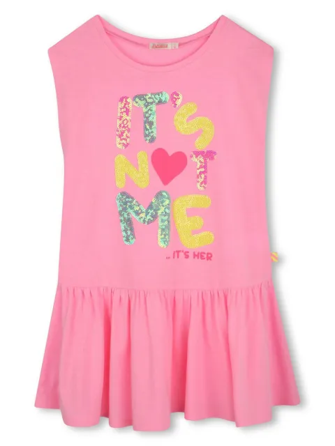 Billieblush robe à logo métallisé