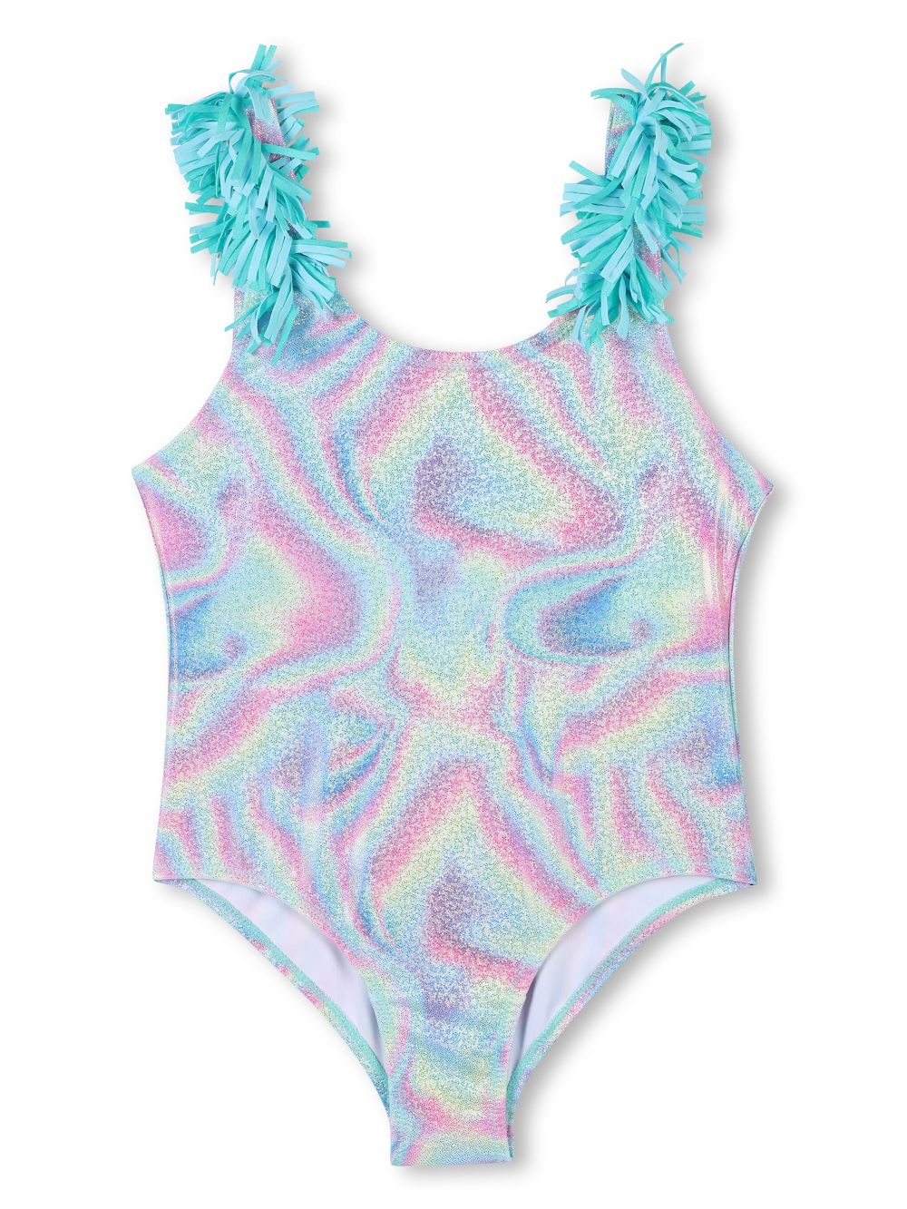 Billieblush swirl-print swimsuit - Blue