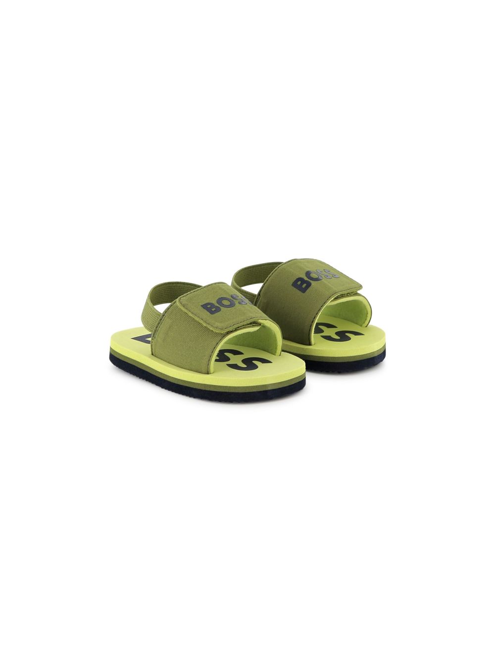 BOSS Kidswear logo-print sandals - Green