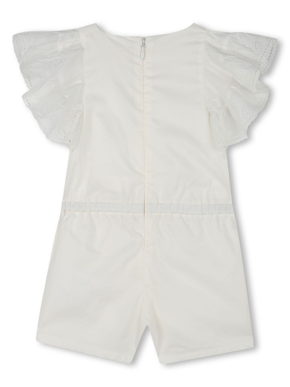 Chloé Kids Katoenen popeline overall - Wit