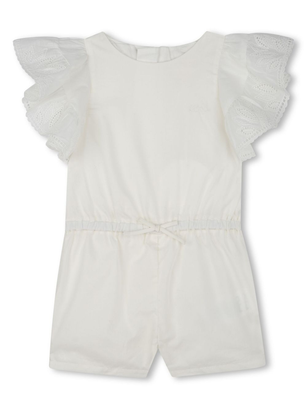 Chloé Kids Katoenen popeline overall Wit