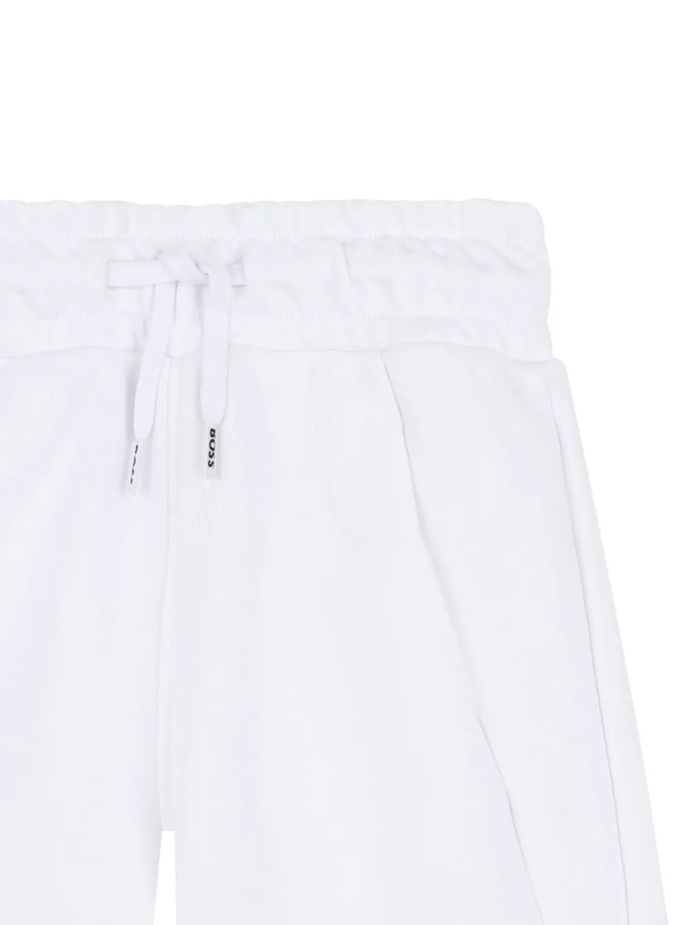 BOSS Kidswear Katoenen shorts met logoprint Wit
