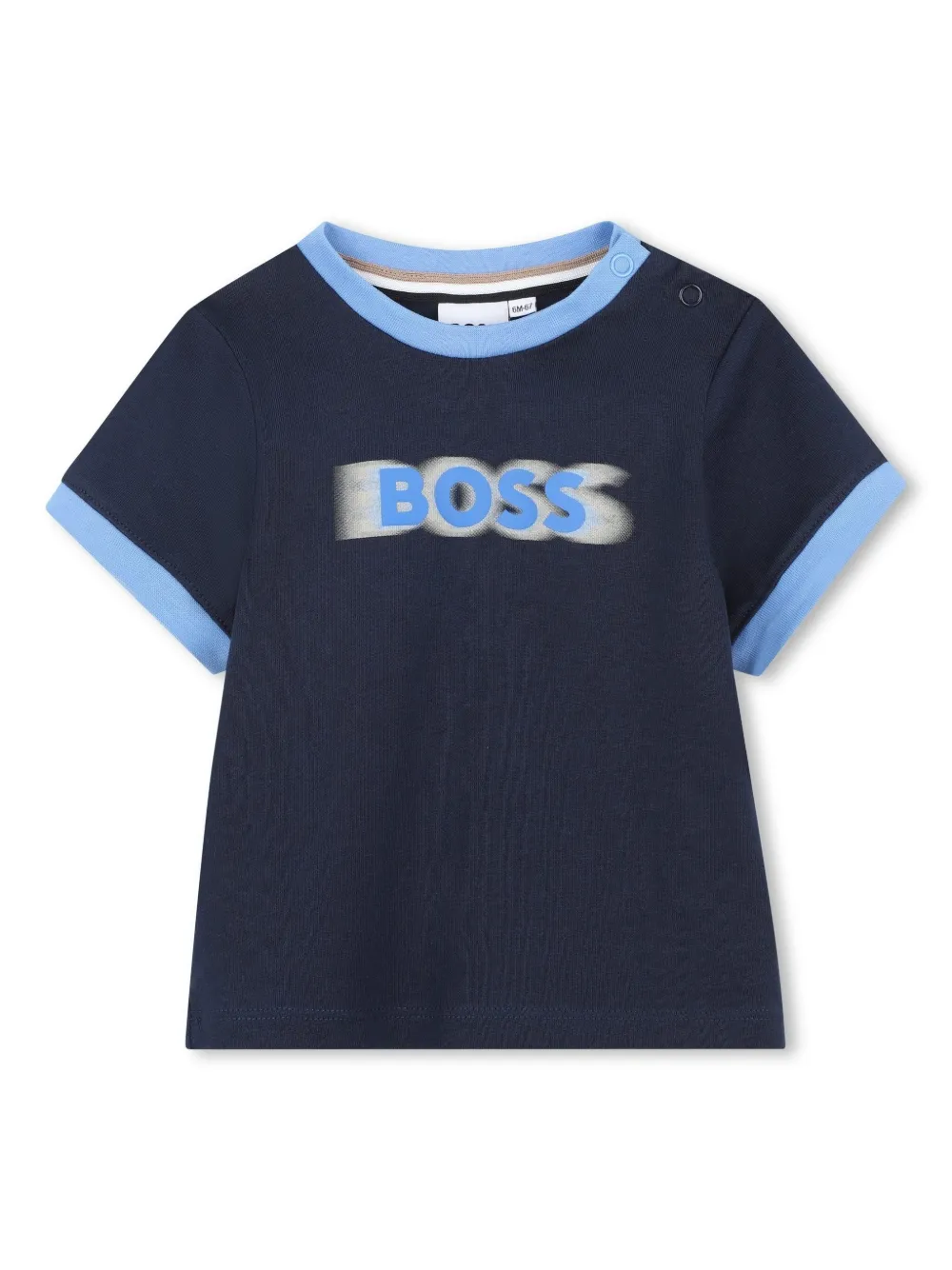 BOSS Kidswear T-shirt met logoprint Blauw