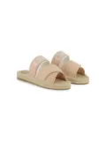 Chloé Kids logo-print slides - Pink