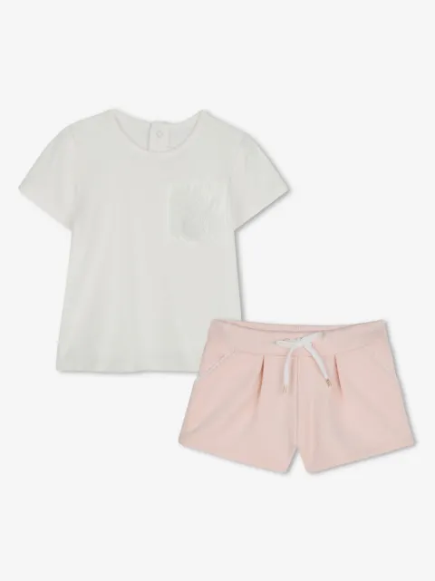 Chloé Kids cotton T-shirt and shorts set