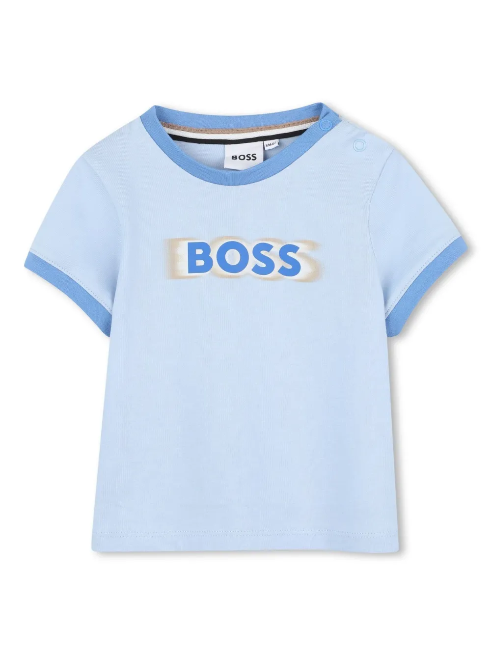BOSS Kidswear logo-print T-shirt - Blu