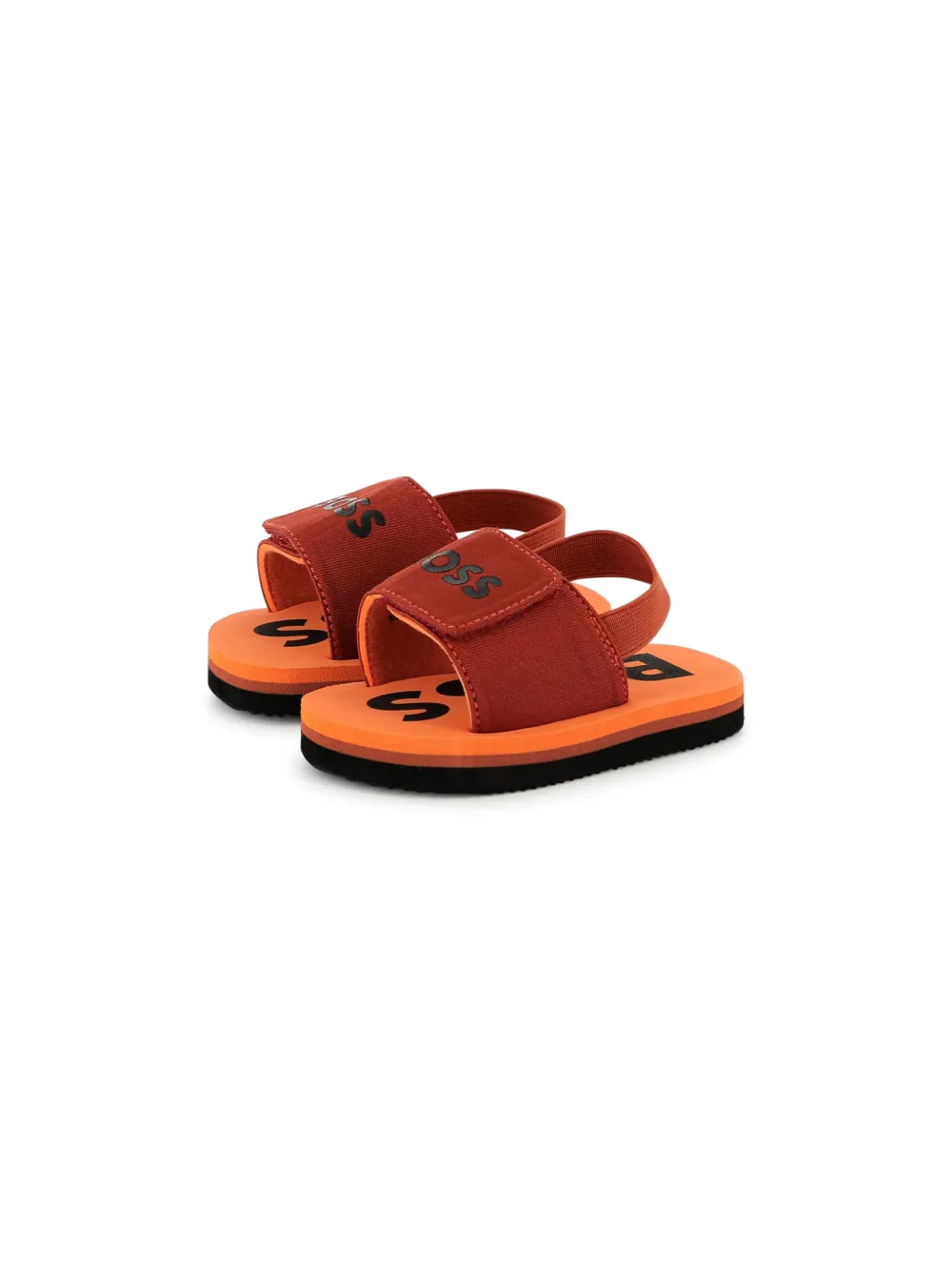 BOSS Kidswear logo-print sandals Brown