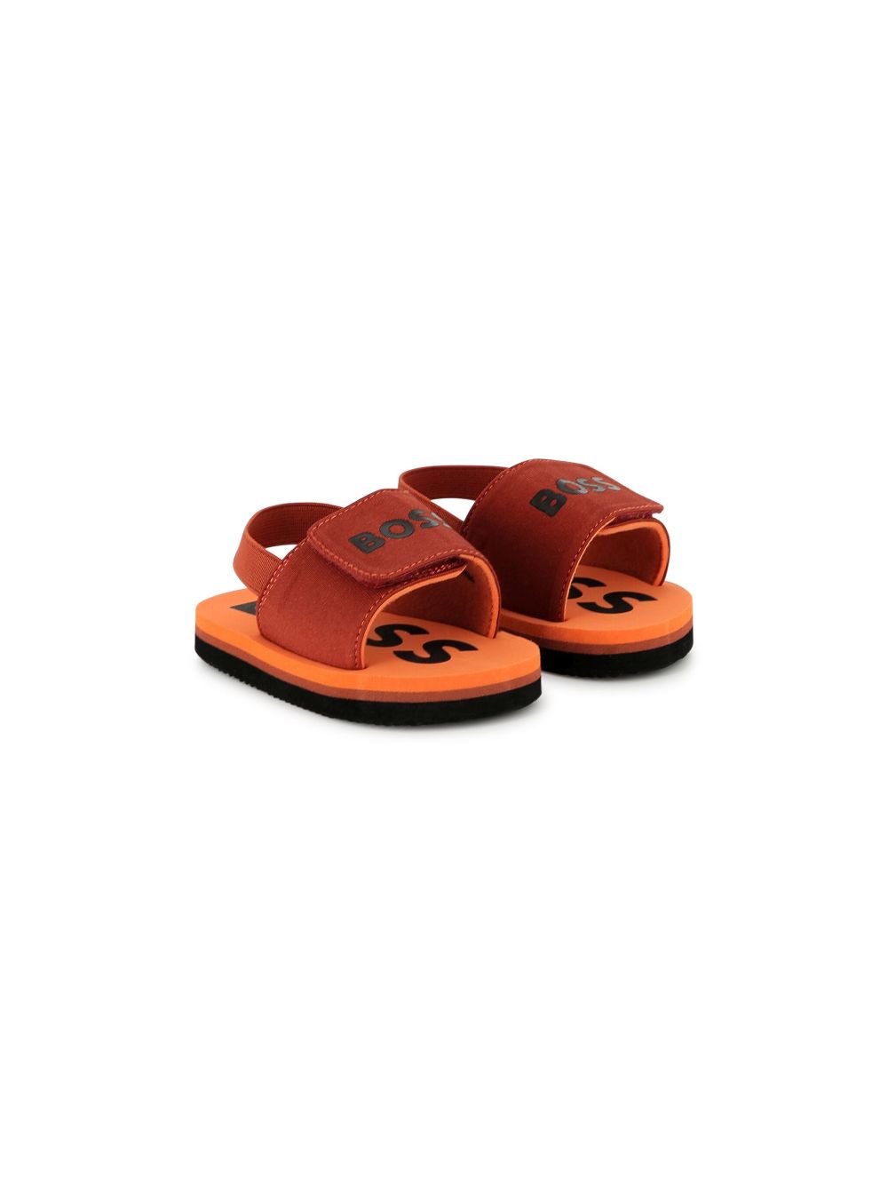 BOSS Kidswear logo-print sandals - Brown