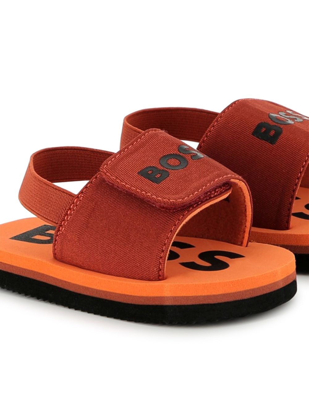 BOSS Kidswear logo-print sandals - Brown