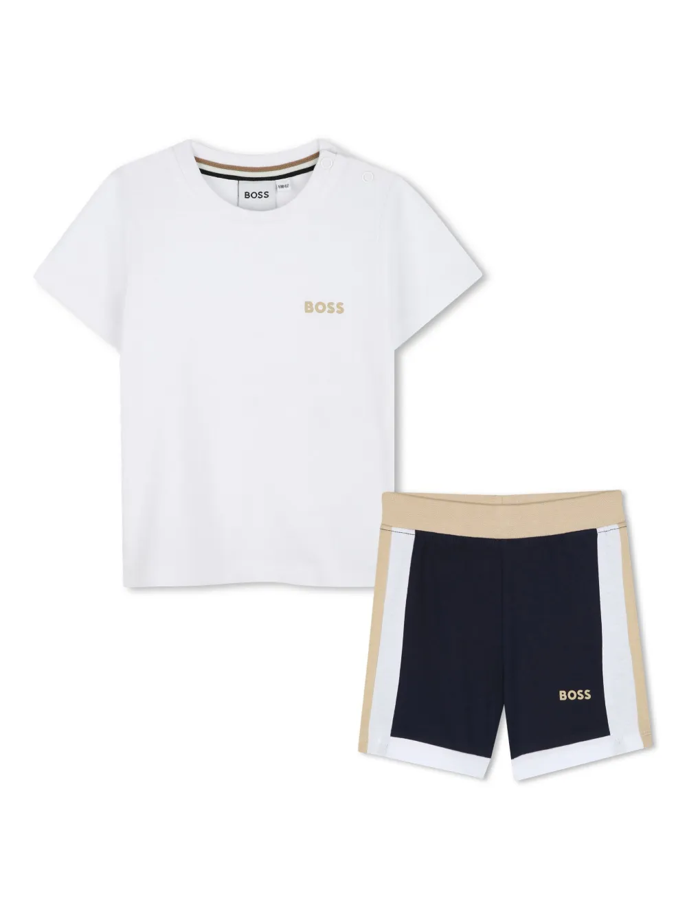 BOSS Kidswear Shorts mit Logo-Print (2er-Set) | Weiß | Image 1