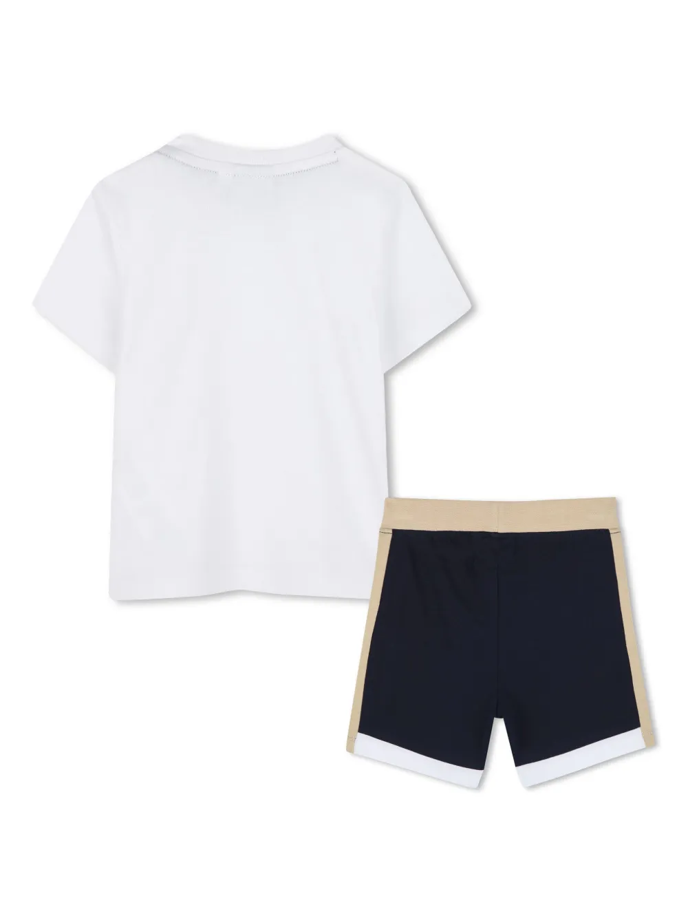 BOSS Kidswear T-shirt en shorts met logoprint - Wit