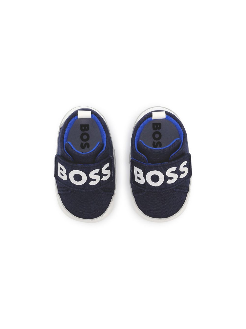 BOSS Kidswear Slofjes met logoprint Blauw