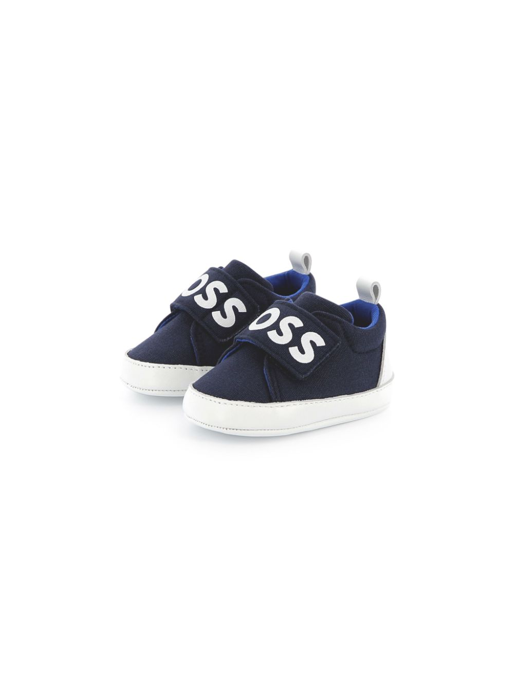 BOSS Kidswear Slofjes met logoprint Blauw