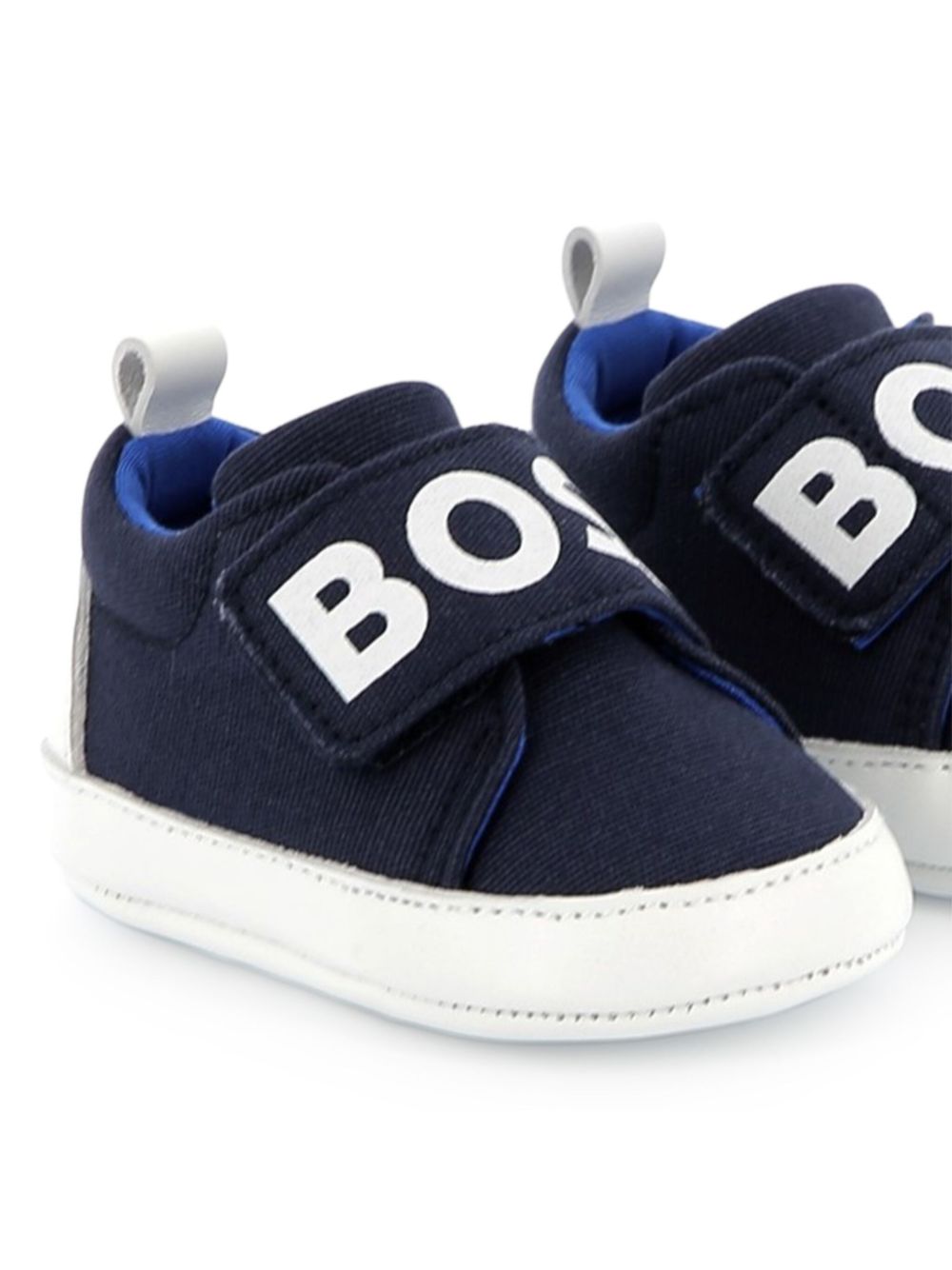 BOSS Kidswear Slofjes met logoprint - Blauw