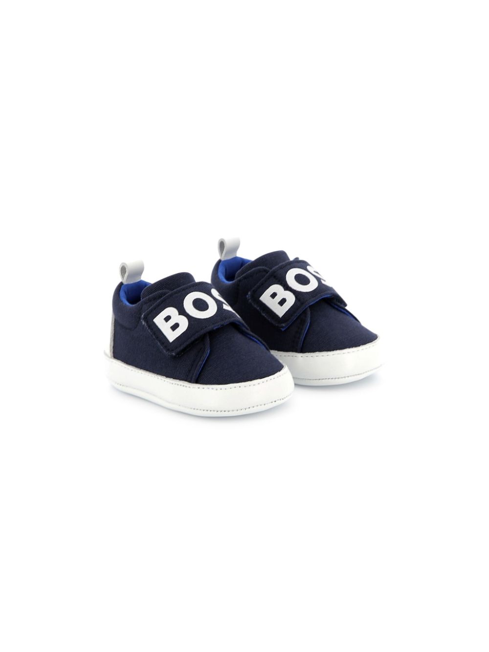 BOSS Kidswear logo-print slippers Blue