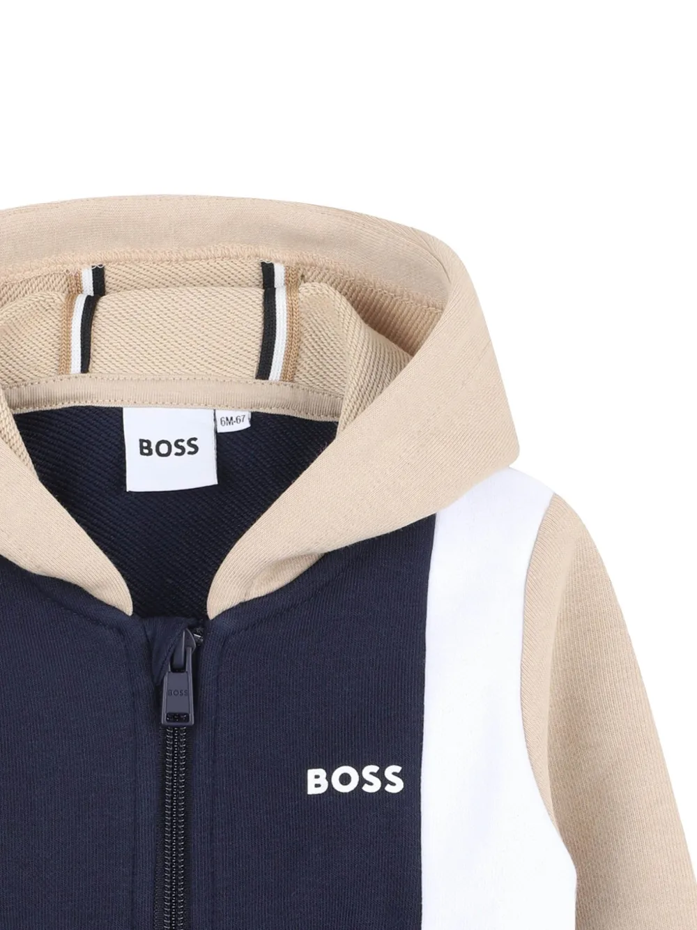 BOSS Kidswear Hoodie met logoprint Blauw