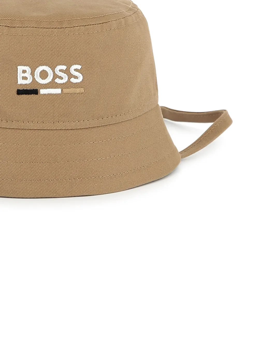 BOSS Kidswear Vissershoed met geborduurd logo Beige